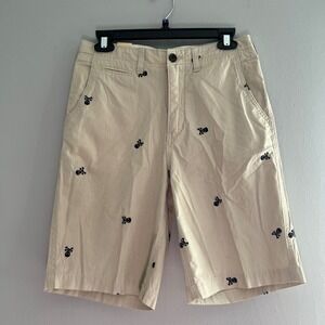 GapKids Boys Casual Shorts Size 18 Regular Beige Skull Adjustable Waist